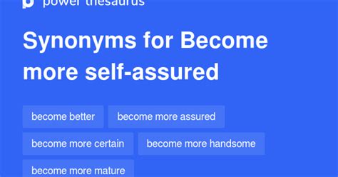 Synonyms self-confident, assured, certain, confident, collected, more. . Selfassured thesaurus